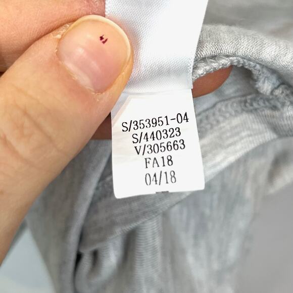 ATHLETA Size S Cloudlight Relaxed Asym Top 353951 Long Sleeve Crew Pullover Gray - Picture 9 of 10